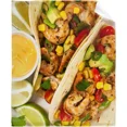thumbnail image 3 of Manta de franela con forma de nuggets de pollo dorados, manta para aire acondicionado, el mejor regalo, manta de felpa ligera y cómoda, 3 of 5