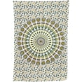 thumbnail image 4 of Bless International Indian hippie Bohemian Psychedelic Golden Blue Peacock Mandala Wall hanging Bedding Tapestry (Yellow Green, Poster (30x40Inches)(76x101cms)), 4 of 4