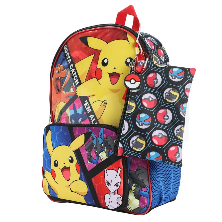 Bioworld Pokemon Trainer Gotta Catch 'Em All Youth 5-Piece Backpack Set