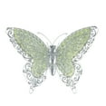 DecMode Green Metal Butterfly Wall Art - Indoor Outdoor Whimsical