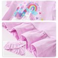 thumbnail image 6 of WIBACKER Girl's T Shirts Short Sleeve Cute Graphic Tees Ruffles Cartoon Unicorn Print Summer Tops, 6 of 7
