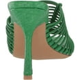 thumbnail image 3 of Steve Madden Bonds Green Cage Square Toe Stiletto Heel Mules Slide Sleek Sandal (10, Green), 3 of 8