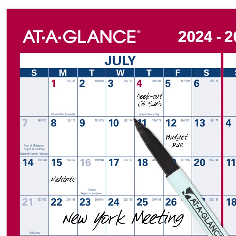 2024-2025 AT-A-GLANCE® Vertical Reversible Erasable Academic Yearly Wall Calendar, 36 2024-2025-at-a-glance-vertical-reversible-erasable-academic-yearly-wall-calendar-36-x-24-multicolor-walmart-com