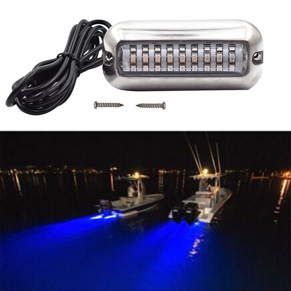 LABLT blue 27LED Underwater boat marine Transom lights Stainless Steel Pontoon - Walmart.com
