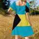 thumbnail image 5 of Bandera: Bahamas Vestido de manga corta Ropa de mujer Vestido de mujer Vestido sensual para mujer, 5 of 7