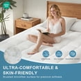 thumbnail image 3 of Cooling Extra Thick Queen Mattress Pads, White Thick Queen Size Mattress Pad and Mattress Protector Queen, Pillow Top for Back Pain Relief with Deep Pocket Cover, 3 of 11