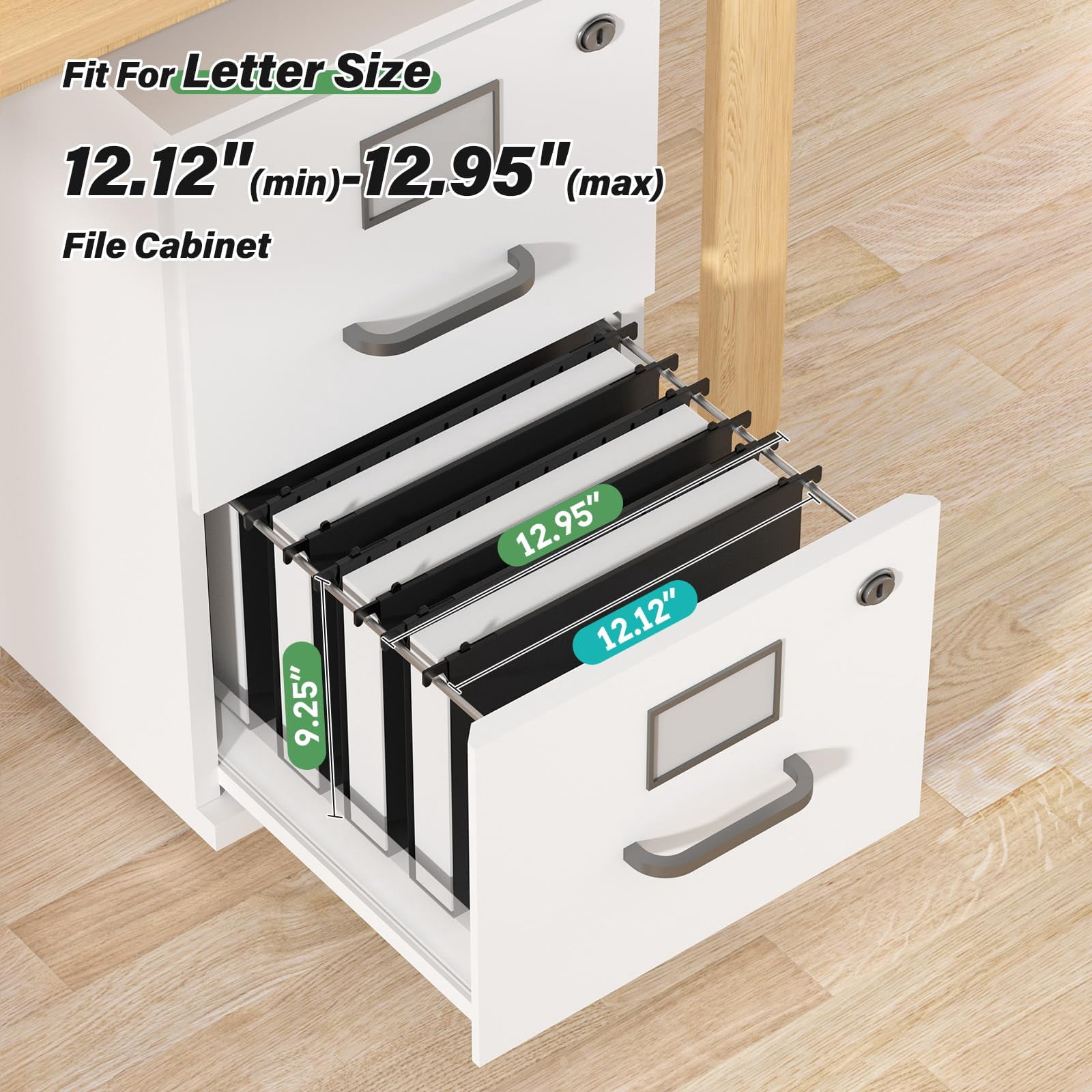 Plastic Extra Capacity Hanging File Folder 12 Pack Reinforced Letter Size Folders Heavy Duty 2 Inch Expansion Filing Cabinet Black Organizers For Bulk Files  Charts