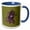 Blue/White, variant on 3drose, Creepy Tentacled Evil Eye Cyclops Creature in Purple, 15oz Mug