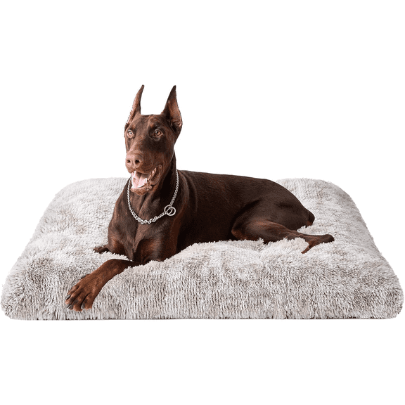 XXL Dog Crate Pad, Plush Faux Fur Bed for Extra Large Dogs, Calming Anti Anxiety XXL Dog Bed, Washable Soft Warm Mat with Non-Slip Bottom