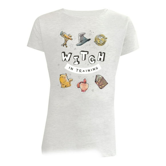 Playera Harry Potter para Niña, con Estampados Referentes a la Magia Gris Talla 8