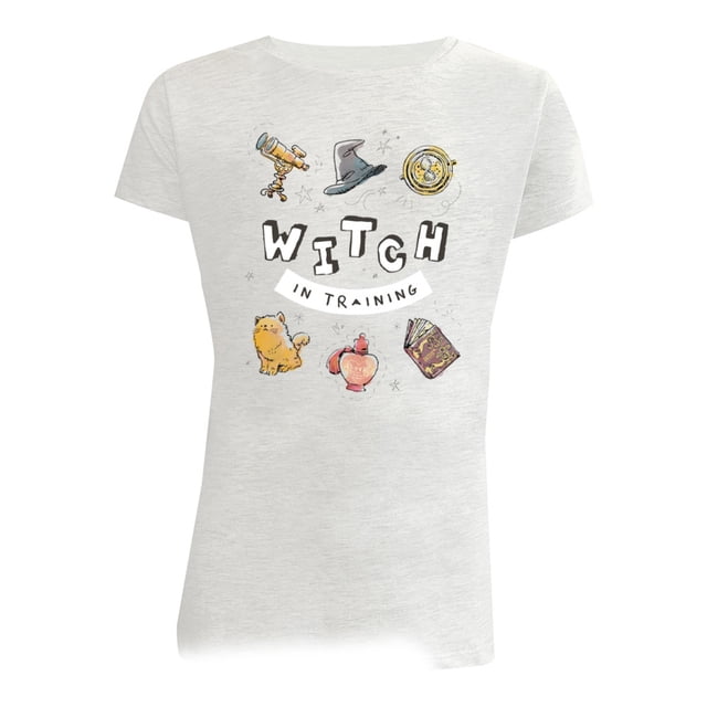 Playera Harry Potter para Niña, con Estampados Referentes a la Magia Gris Talla 10
