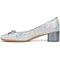 thumbnail image 3 of Franco Sarto Womens Natalia Square Toe Heel Pumps Light Blue Sparkle 8.5M, 3 of 5