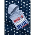 thumbnail image 3 of Red White Blue 4Th Hoodie Men -Image by Shutterstock, Male 5X-Large, 3 of 4