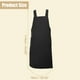 thumbnail image 5 of Delantal de algodón y lino de Unique Bargains, delantal cruzado con bolsillos, vestido para mujeres para hornear, negro, 5 of 7