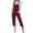 Burgundy, variant on Women's Adjustable Straps Loose Bib Corduroy Jumpsuit Casual Jumpsuit with Pockets
