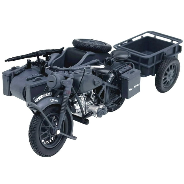 NATEFEMIN Durable Alloy & PVC BMW R75 Model Motorcycle Ideal for Displaying in Military Themed Rooms & Offices