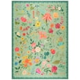 thumbnail image 3 of Balacho Cozy Bohemian Style Floral Design Faux Wool Area Rug, 6' x 9', Green, 3 of 7