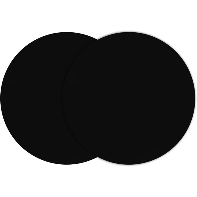 Silicone Microwave Mat 12 Inch, Non Stick Turntable Mat for Kitchen, BPA Free Multi-Purpose Heat Resistant Oven Mat 2 Pack (Black)