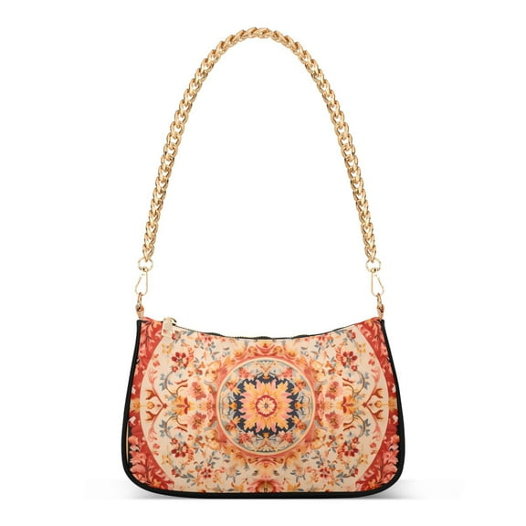 Mandala PatternWomen Small Shoulder Bag Crossbody Tote Hobo Bags Purse Clutch Handbags with Chain Strap for Women