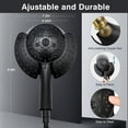 thumbnail image 6 of KESTE High Pressure Rain Shower Head with Handheld Spray Combo: 2-in-1 Shower Combo with 7.2" Rainfall Shower Heads & Detachable Handheld, Dual Showerheads for Bathroom, Black, 6 of 8