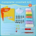 thumbnail image 3 of 2 Sets Hairpin Crochet Kits DIY Knitting Crocheting for Beginners Kid Adults Handmade Wool Yarn Thread Sewing Tools, 3 of 6