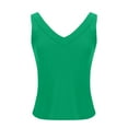 thumbnail image 3 of JGGSPWM Women's Tank Tops Solid Open Back Casual Camisole V Neck Basic Sleeveless Dressy Green S, 3 of 6