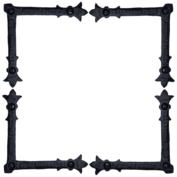 4 Pack 3.5 inch Decorative Corner Brackets Black L Bracket Decorative Corner Brackets Flat Angle Bracket Barn Door Hardware Ornamental Brackets The Byzantium Series by Borderland Rustic Hardware