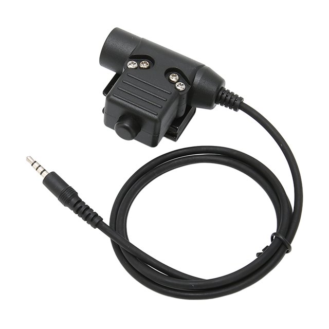 Ptt de auriculares u94, pu pu u94 ptt ptt cable ptt cable transparente voz de voz alta resistencia ptt para un teléfono móvil de 3.5 mm