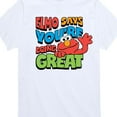 thumbnail image 3 of Sesame Street - Elmo Says Youre Doing Great - Toddler and Youth Short Sleeve Graphic T-Shirt, 3 of 5