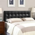 thumbnail image 2 of Hawthorne Collections Modern Vinyl Full Panel Headboard in Black, 2 of 7