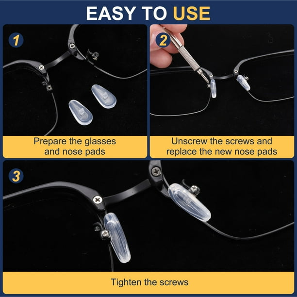 Pont De Nez Pour Lunettes Sans Monture - Antidérapant, Largeur 29 Mm, Unisexe Adulte, Réglage Confort