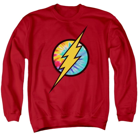 Dc Flash - Tie Dye Flash Logo - Crewneck Sweatshirt - XX-Large
