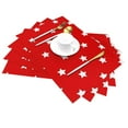 thumbnail image 2 of LNWH Red Stars Patriotic Pattern Placemats, 1 PCS Heat Resistant Washable PVC Table Mats, 18"x12", 2 of 6