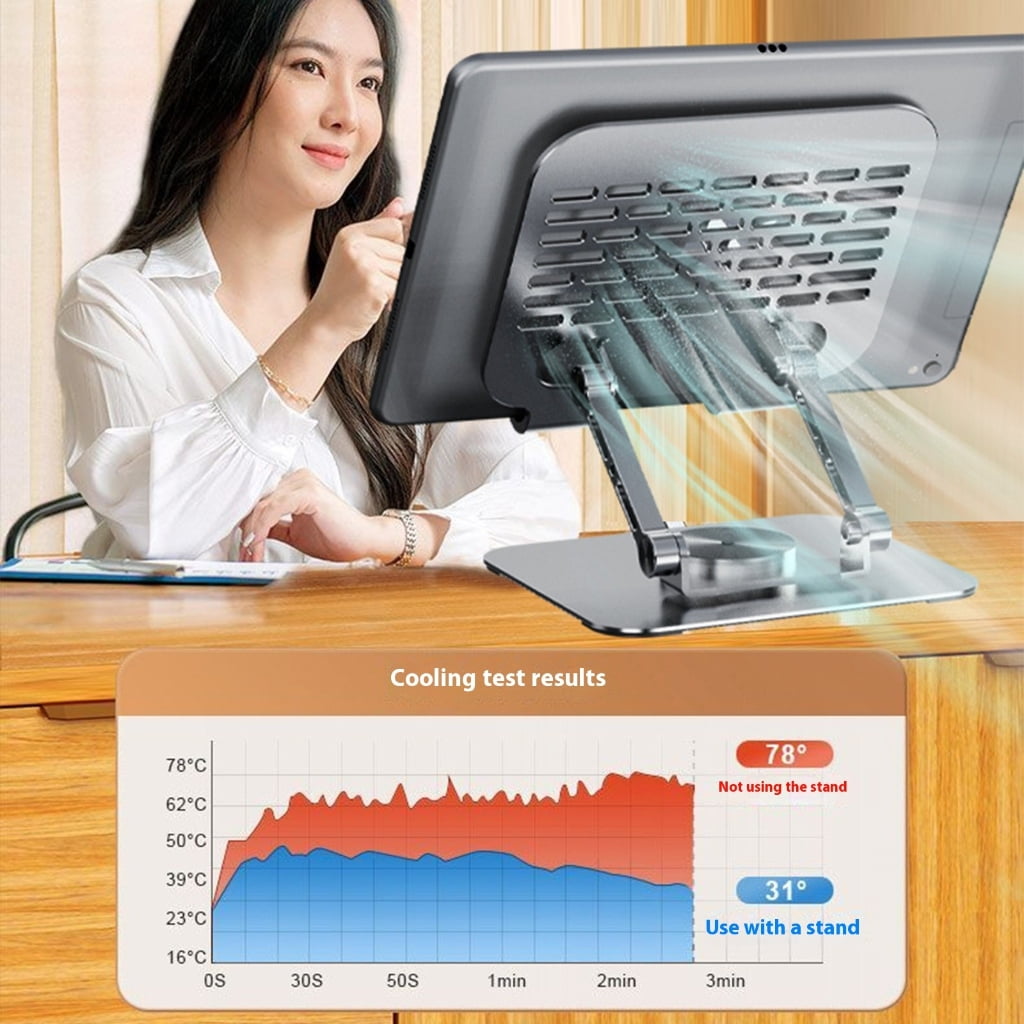 Laptop Bracket Mobile Phone Tablet Bracket Multifunctional Desktop Lazy Bracket 360 Degree Rotatable Foldable Stand
