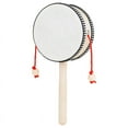 thumbnail image 2 of Hand-Cranked Wooden Rattle Drum Children'S Early Education Teaching Aids Musical Instrument Tambourine 4 Inches, 2 of 5
