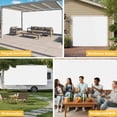 thumbnail image 6 of White Garage Door Cover Banner 6 x 13 FT, Modern Minimalist Pure Soild Color Garage Door Curtains Backdrop with Grommets for Indoor Outdoor Wall Party Porch Yard Decorations Background, 6 of 9