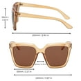 thumbnail image 4 of Women's Oversized Square Sunglasses - Champagne Frame / Brown Lens, 4 of 7