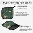 thumbnail image 3 of Yayeee Oven Mitts and Pot Holder Set of 2 Heat Resistant Kitchen Gloves Baking Hot Pad, Tiger and Peacock Pattern, 3 of 5