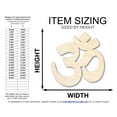 thumbnail image 2 of Unfinished Wood Om Hinduism Symbol Shape | DIY Craft Cutout | up to 46" DIY 12" / 1/2", 2 of 3