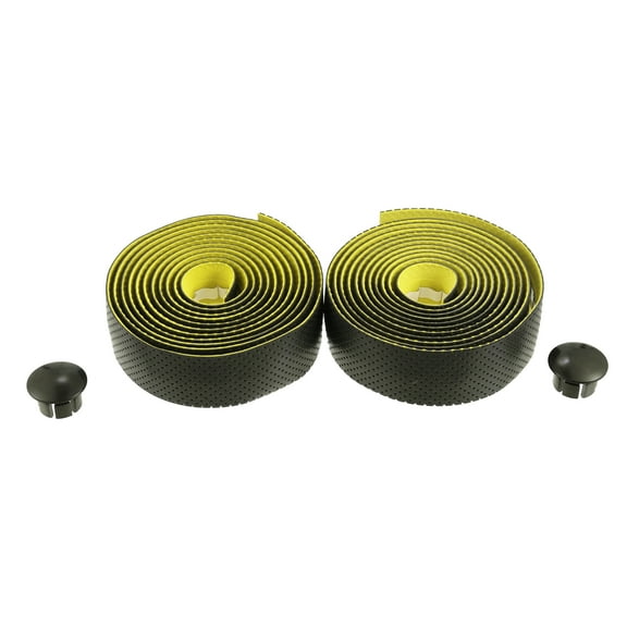 1 Set Yellow Bike Handlebars Belt High Elastic Soft Shock Absorption Band Steering Tape