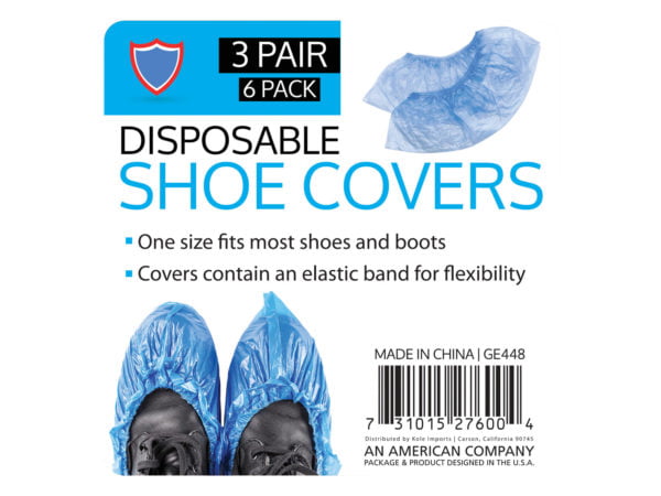 Tee Vee 50-Pair Disposable Shoe Cover Plastic Waterproof Dust-proof Blue PE Shoe Case One Size Fits All 