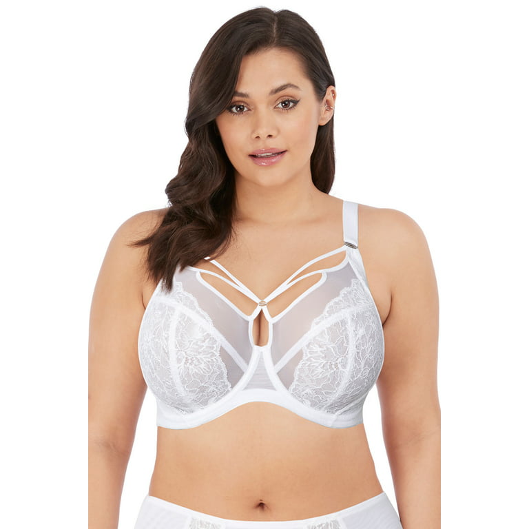 Exclare Women's Front Closure Full Coverage Wirefree Posture Back Everyday  Bra(38D, Beige) 