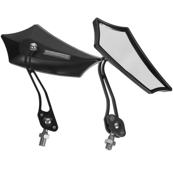 Clispeed Handlebar Rear View Mirrors Black Aluminum Alloy 1 Set