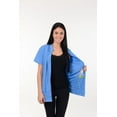 thumbnail image 2 of Post Mastectomy Band collar shirt with Drain pockets Camisole for Drain Management Systems Size: Large, Color: Sky Blue, 2 of 5