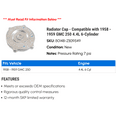 thumbnail image 2 of Radiator Cap - Compatible with 1958 - 1959 GMC 250 4.4L 6-Cylinder, 2 of 2
