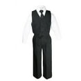 thumbnail image 4 of NEW BABY BOY KID TEEN 6 PC Extra Bow tie WEDDING FORMAL TUXEDO SUIT BLACK S-20, 4 of 6