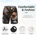 thumbnail image 3 of Rateoe Steampunk Squirrel Pilot Pattern Men’s Swim Shorts with Compression Liner – Double-Layered Quick-Dry Swimwear, Comfortable & Stretchy Beach Shorts-Large, 3 of 6
