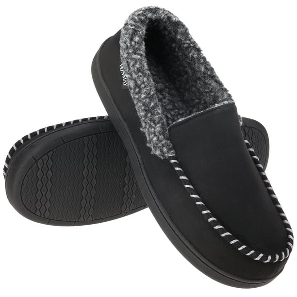 VONMAY Men's Moccasin Slippers House Shoes with Whipstitch Outdoor - Walmart.com