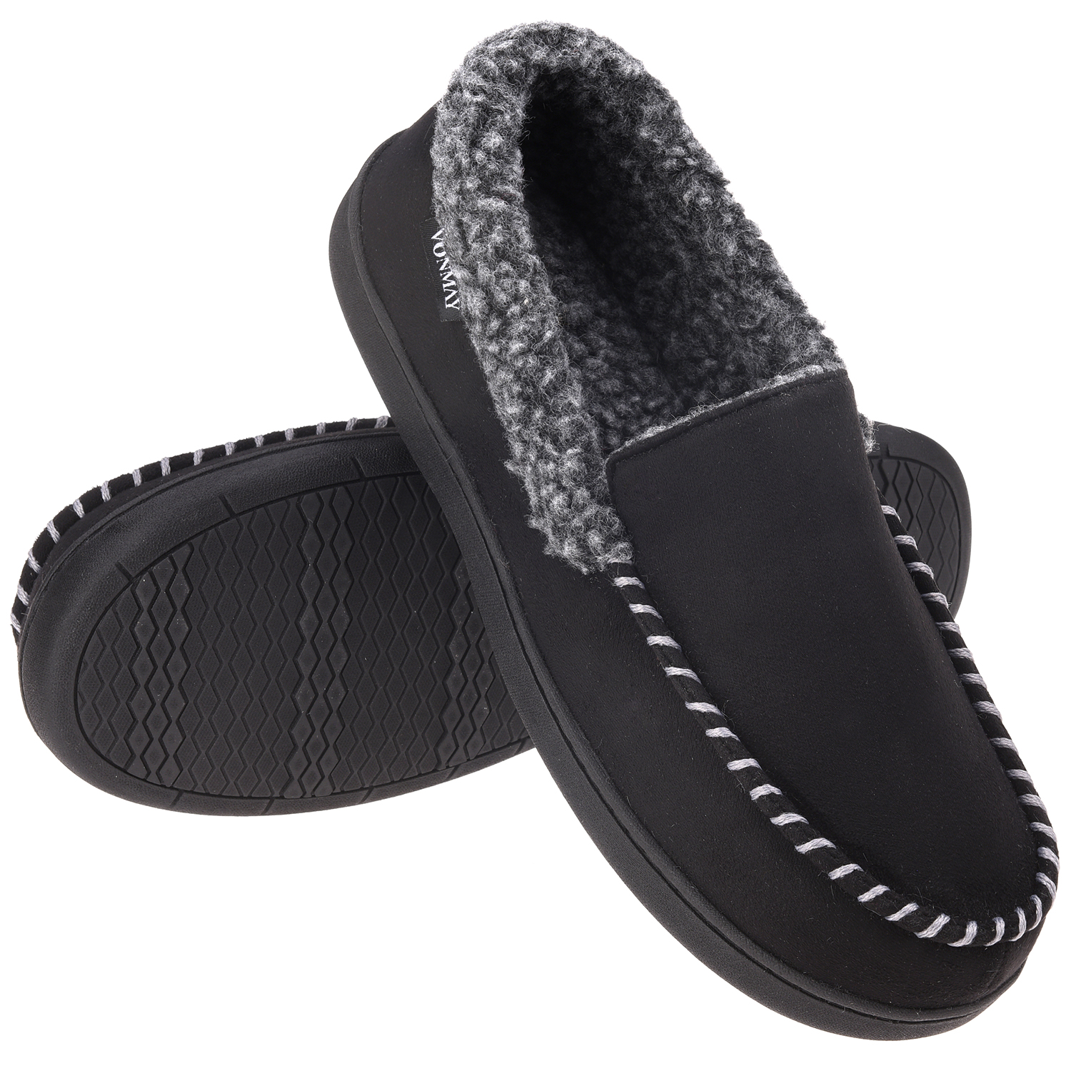 Vonmay Men's Moccasin Slippers with Memory Foam photo 1