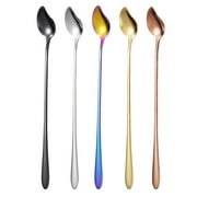 5pcs Stainless Steel Dessert Spoons Creative Coffee Spoons Mixing Spoons